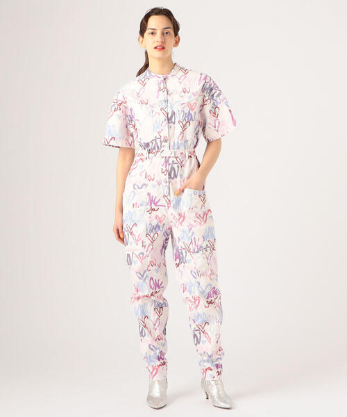 ISABEL MARANT(イザベルマラン)の「ISABEL MARANT ETUNDRA リネンコットン プリントジャンプスーツ(つなぎ/オールインワン・レディース・ホワイト系その他・34)」の1枚目の写真