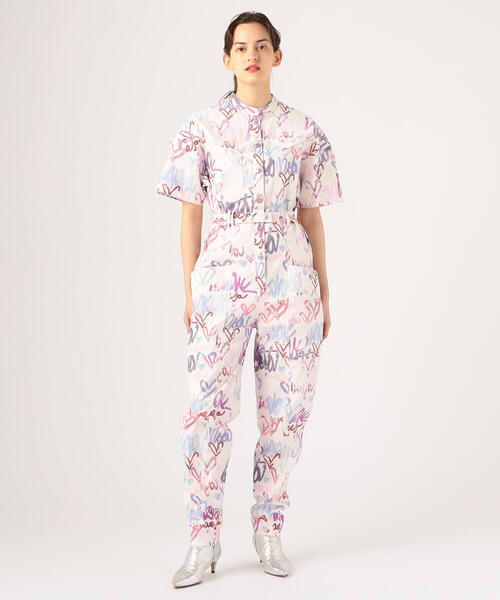 ISABEL MARANT(イザベルマラン)の「ISABEL MARANT ETUNDRA リネンコットン プリントジャンプスーツ(つなぎ/オールインワン・レディース・ホワイト系その他・34)」の2枚目の写真