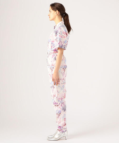 ISABEL MARANT(イザベルマラン)の「ISABEL MARANT ETUNDRA リネンコットン プリントジャンプスーツ(つなぎ/オールインワン・レディース・ホワイト系その他・34)」の3枚目の写真