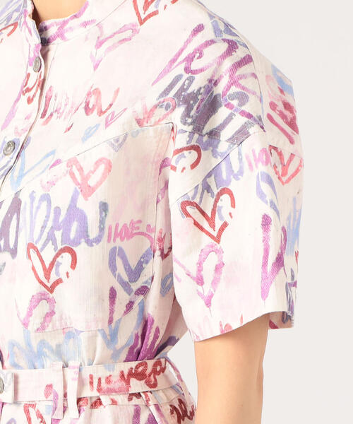 ISABEL MARANT(イザベルマラン)の「ISABEL MARANT ETUNDRA リネンコットン プリントジャンプスーツ(つなぎ/オールインワン・レディース・ホワイト系その他・34)」の8枚目の写真