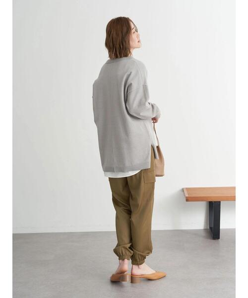 earth music&ecology（アースミュージックアンドエコロジー）の「アウトリンキングVネックニット＊（ニット/セーター・レディース・グレー/グレイッシュベージュ・FREE）」の22枚目の写真