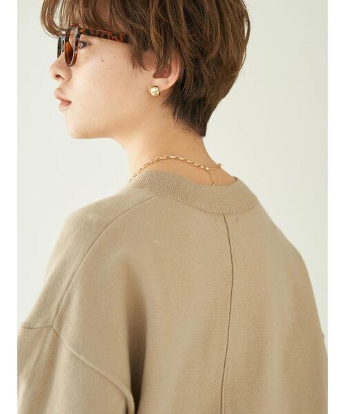 earth music&ecology（アースミュージックアンドエコロジー）の「アウトリンキングVネックニット＊（ニット/セーター・レディース・グレー/グレイッシュベージュ・FREE）」の14枚目の写真