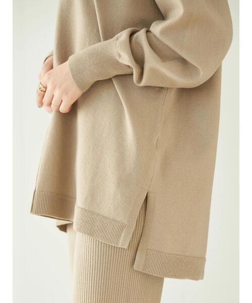 earth music&ecology（アースミュージックアンドエコロジー）の「アウトリンキングVネックニット＊（ニット/セーター・レディース・グレー/グレイッシュベージュ・FREE）」の17枚目の写真