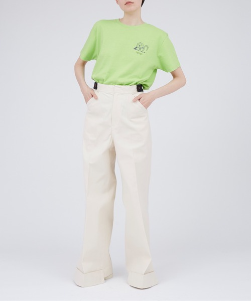 PONTI（ポンティ）の「PONTI Quentin Embroidery T-shirt（シャツ/ブラウス・レディース・ライトグリーン/ホワイト・1）」の8枚目の写真