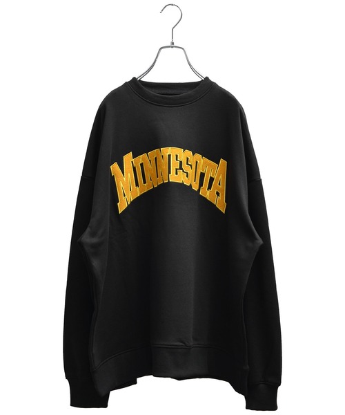 MinoriTY（マイノリティ）の「カレッジロゴ スウェット ルーズシルエット トレーナー（スウェット・メンズ・ブラック/ブルー/グリーン/オートミール・M/L）」の16枚目の写真