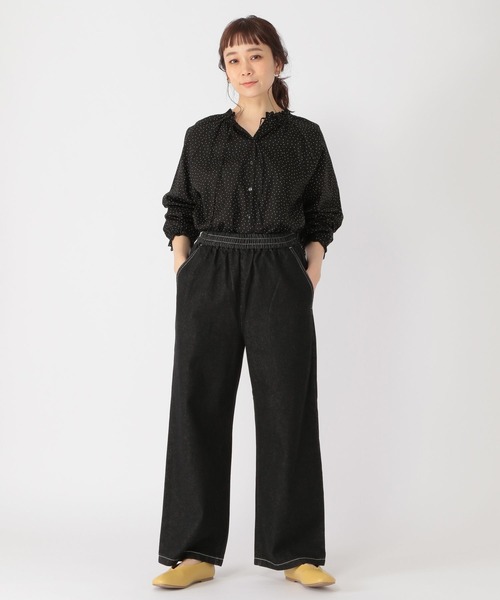 studio CLIP（スタディオクリップ）の「ダブルフロントリボン付きスカラップブラウス[プラスサイズあり]（シャツ/ブラウス・レディース・オフホワイト/サックスブルー/その他1/その他2・MEDIUM/LARGE/X-LARGE/XX-LARGE/XXX-LARGE）」の13枚目の写真