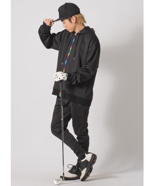 EVOLUTION(エボリューション)の「【EVOLUTION GOLF】レインボーカラージップパーカー セットアップ(パーカー・メンズ・ブラック/グレー・MEDIUM/LARGE/X-LARGE)」の13枚目の写真