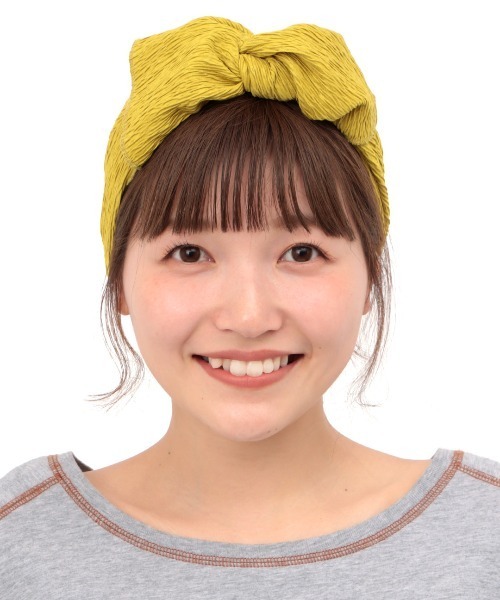 チチカカ(チチカカ)の「ボリュームリボンヘアバンド(ヘアバンド・レディース・ブラック/ベージュ/イエロー・FREE)」の9枚目の写真