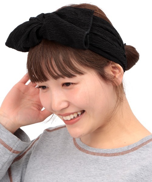 チチカカ(チチカカ)の「ボリュームリボンヘアバンド(ヘアバンド・レディース・ブラック/ベージュ/イエロー・FREE)」の10枚目の写真