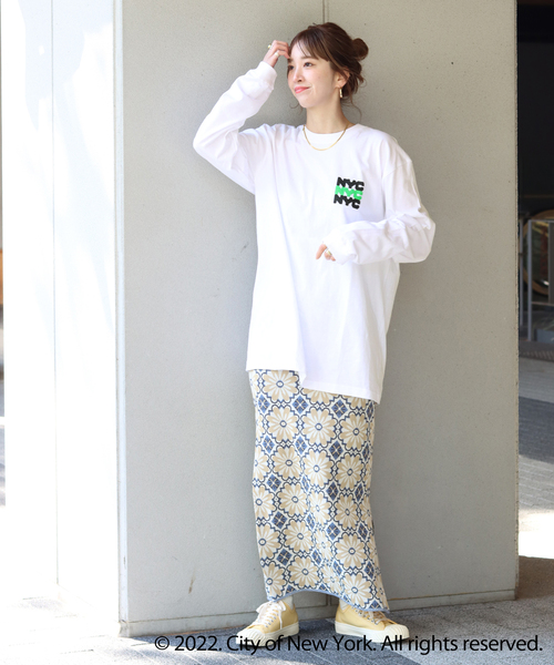 Simplicite(サンプリシテ)の「NYC LOGO TEE by ROCK STANLEY◆(Tシャツ/カットソー・レディース・ホワイト/チャコールグレー/ネイビー・MEDIUM/X-LARGE)」の5枚目の写真