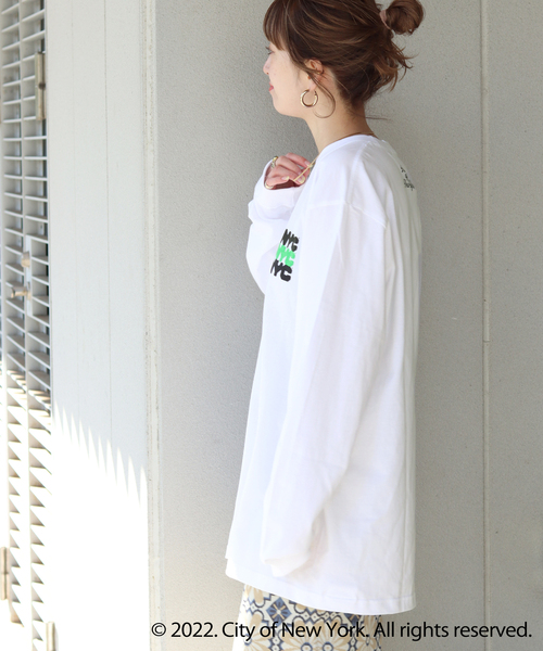 Simplicite(サンプリシテ)の「NYC LOGO TEE by ROCK STANLEY◆(Tシャツ/カットソー・レディース・ホワイト/チャコールグレー/ネイビー・MEDIUM/X-LARGE)」の7枚目の写真