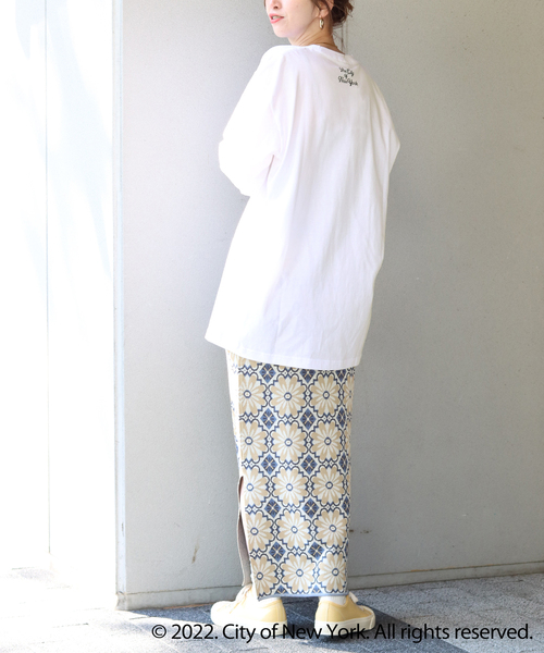 Simplicite(サンプリシテ)の「NYC LOGO TEE by ROCK STANLEY◆(Tシャツ/カットソー・レディース・ホワイト/チャコールグレー/ネイビー・MEDIUM/X-LARGE)」の8枚目の写真