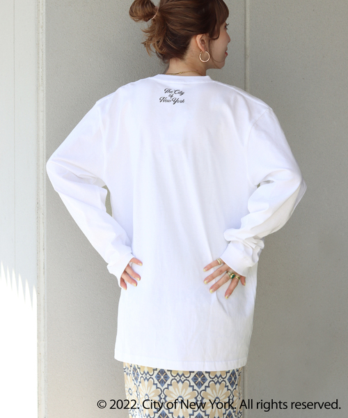 Simplicite(サンプリシテ)の「NYC LOGO TEE by ROCK STANLEY◆(Tシャツ/カットソー・レディース・ホワイト/チャコールグレー/ネイビー・MEDIUM/X-LARGE)」の10枚目の写真