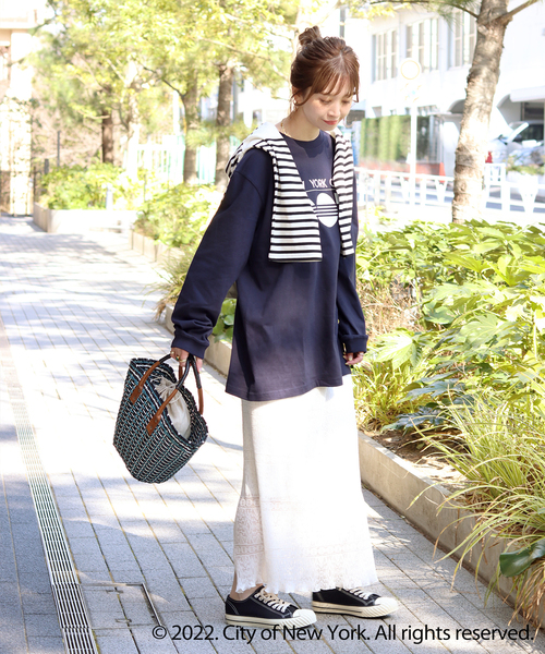 Simplicite(サンプリシテ)の「NYC LOGO TEE by ROCK STANLEY◆(Tシャツ/カットソー・レディース・ホワイト/チャコールグレー/ネイビー・MEDIUM/X-LARGE)」の11枚目の写真