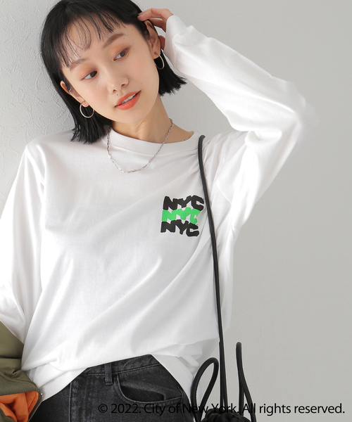 Simplicite(サンプリシテ)の「NYC LOGO TEE by ROCK STANLEY◆(Tシャツ/カットソー・レディース・ホワイト/チャコールグレー/ネイビー・MEDIUM/X-LARGE)」の18枚目の写真