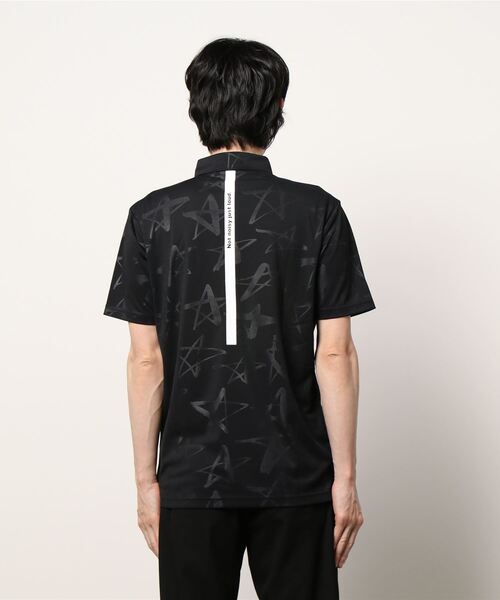 Loudmouth(ラウドマウス)の「LOUDMOUTH/ラウドマウス ゴルフウェア エンボス柄 吸汗速乾 UVカット 接触冷感 ボタンダウン 半袖 ポロシャツ(シャツ/ブラウス・メンズ・ブルー/ブラック/ホワイト/レッド/ネイビー/イエロー/ターコイズブルー・L/XL/LL/M/XXL)」の10枚目の写真