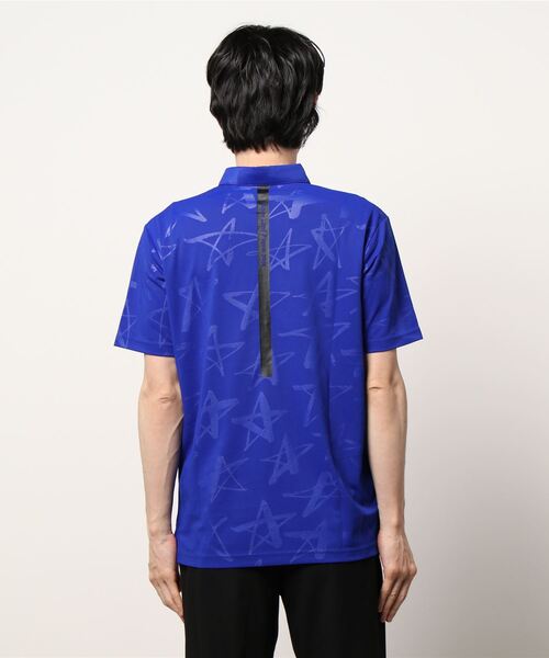 Loudmouth(ラウドマウス)の「LOUDMOUTH/ラウドマウス ゴルフウェア エンボス柄 吸汗速乾 UVカット 接触冷感 ボタンダウン 半袖 ポロシャツ(シャツ/ブラウス・メンズ・ブルー/ブラック/ホワイト/レッド/ネイビー/イエロー/ターコイズブルー・L/XL/LL/M/XXL)」の12枚目の写真