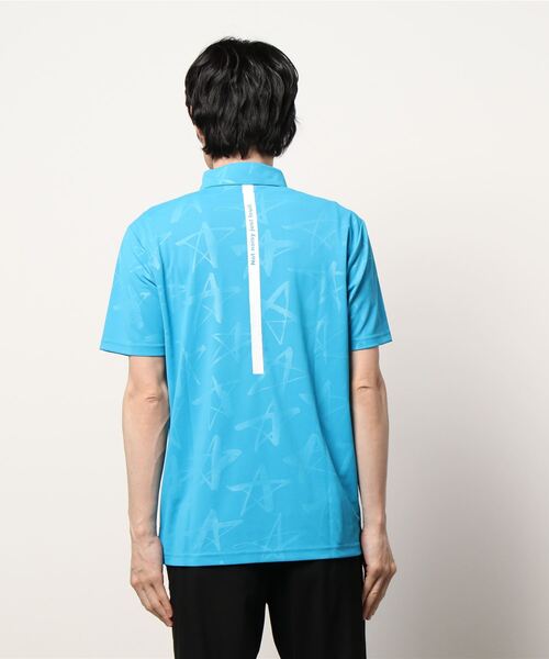 Loudmouth(ラウドマウス)の「LOUDMOUTH/ラウドマウス ゴルフウェア エンボス柄 吸汗速乾 UVカット 接触冷感 ボタンダウン 半袖 ポロシャツ(シャツ/ブラウス・メンズ・ブルー/ブラック/ホワイト/レッド/ネイビー/イエロー/ターコイズブルー・L/XL/LL/M/XXL)」の13枚目の写真