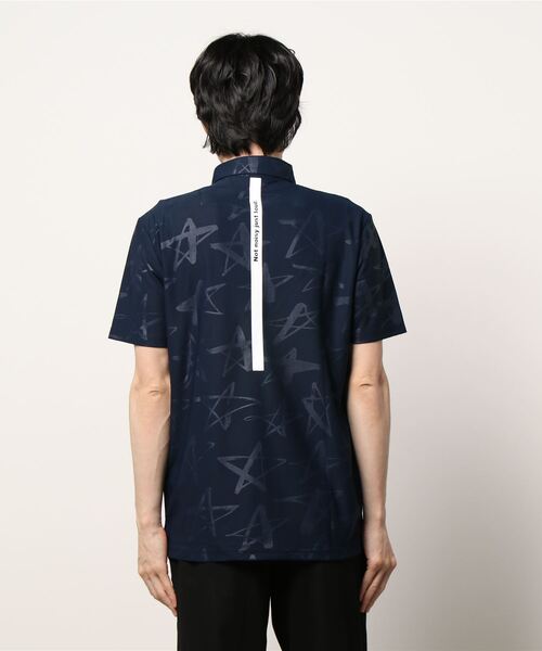 Loudmouth(ラウドマウス)の「LOUDMOUTH/ラウドマウス ゴルフウェア エンボス柄 吸汗速乾 UVカット 接触冷感 ボタンダウン 半袖 ポロシャツ(シャツ/ブラウス・メンズ・ブルー/ブラック/ホワイト/レッド/ネイビー/イエロー/ターコイズブルー・L/XL/LL/M/XXL)」の15枚目の写真