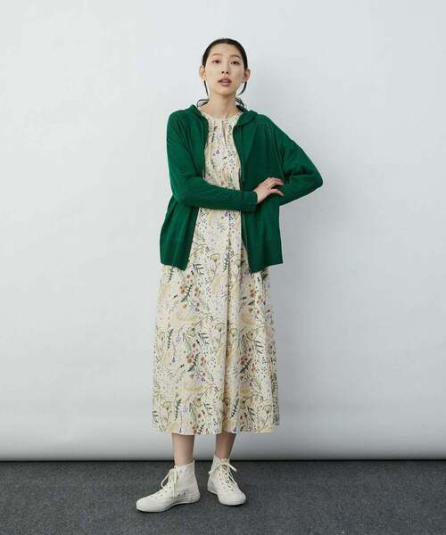 LOISIR（ロワズィール）の「リネン天竺フーディ（パーカー・レディース・ベージュ/グレー/グリーン・FREE）」の17枚目の写真