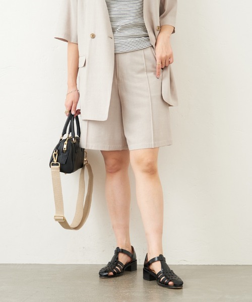【セットアップ　ジャーナルスタンダード　リネン　ハーフパンツ　ワントーン】 セットアップ ジャーナルスタンダード リネン ハーフパンツ