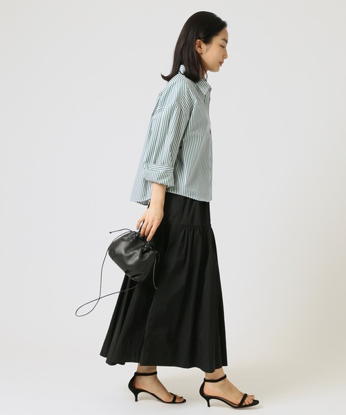 journal standard L'essage（ジャーナルスタンダードレサージュ）の「ショートシャツ（シャツ/ブラウス・レディース・ホワイト/サックスブルー/グリーン・FREE）」の12枚目の写真