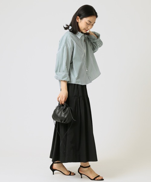 journal standard L'essage（ジャーナルスタンダードレサージュ）の「ショートシャツ（シャツ/ブラウス・レディース・ホワイト/サックスブルー/グリーン・FREE）」の17枚目の写真