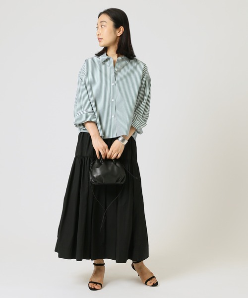 journal standard L'essage（ジャーナルスタンダードレサージュ）の「ショートシャツ（シャツ/ブラウス・レディース・ホワイト/サックスブルー/グリーン・FREE）」の22枚目の写真