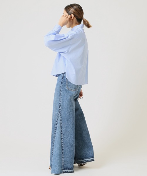 journal standard L'essage（ジャーナルスタンダードレサージュ）の「ショートシャツ（シャツ/ブラウス・レディース・ホワイト/サックスブルー/グリーン・FREE）」の13枚目の写真