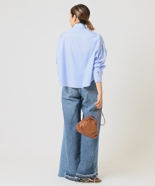 journal standard L'essage（ジャーナルスタンダードレサージュ）の「ショートシャツ（シャツ/ブラウス・レディース・ホワイト/サックスブルー/グリーン・FREE）」の18枚目の写真