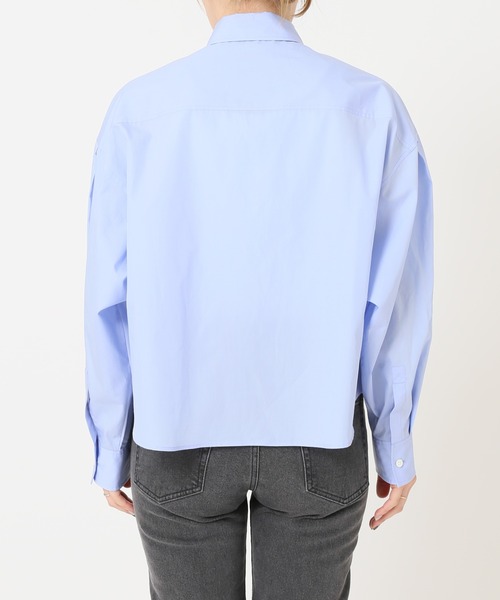 journal standard L'essage（ジャーナルスタンダードレサージュ）の「ショートシャツ（シャツ/ブラウス・レディース・ホワイト/サックスブルー/グリーン・FREE）」の6枚目の写真