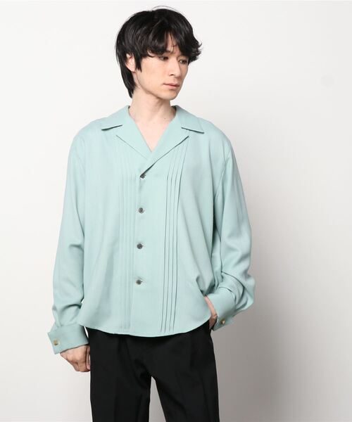 TAAKK(ターク)の「TAAKK ターク TAAKK PINTUCK SHIRT SHIRT(シャツ/ブラウス)」|グリーン