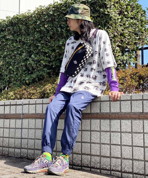 ALDIES（アールディーズ）の「Eye Eye Big T / アイアイビッグT（Tシャツ/カットソー・メンズ・ブラック/パープル/カーキ/ホワイト・FREE）」の21枚目の写真