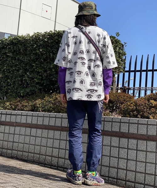 ALDIES（アールディーズ）の「Eye Eye Big T / アイアイビッグT（Tシャツ/カットソー・メンズ・ブラック/パープル/カーキ/ホワイト・FREE）」の6枚目の写真