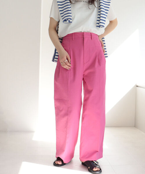 fredy repit（フレディレピ）の「タック入セミワイドパンツ（その他パンツ・レディース・ベージュ/オリーブ/ピンク・38/36）」の3枚目の写真