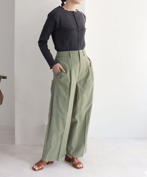 fredy repit（フレディレピ）の「タック入セミワイドパンツ（その他パンツ・レディース・ベージュ/オリーブ/ピンク・38/36）」の18枚目の写真