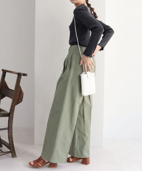 fredy repit（フレディレピ）の「タック入セミワイドパンツ（その他パンツ・レディース・ベージュ/オリーブ/ピンク・38/36）」の12枚目の写真