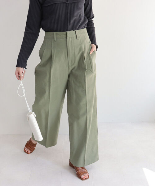 fredy repit（フレディレピ）の「タック入セミワイドパンツ（その他パンツ・レディース・ベージュ/オリーブ/ピンク・38/36）」の10枚目の写真