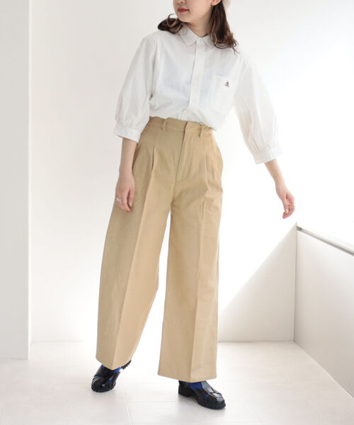 fredy repit（フレディレピ）の「タック入セミワイドパンツ（その他パンツ・レディース・ベージュ/オリーブ/ピンク・38/36）」の5枚目の写真