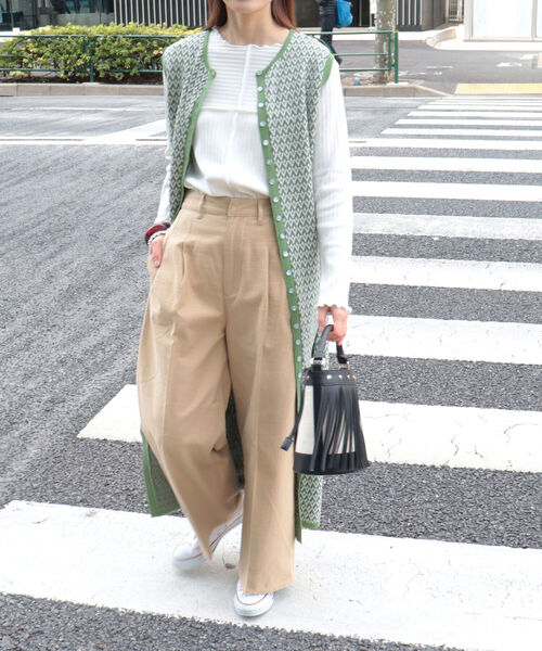 fredy repit（フレディレピ）の「タック入セミワイドパンツ（その他パンツ・レディース・ベージュ/オリーブ/ピンク・38/36）」の15枚目の写真