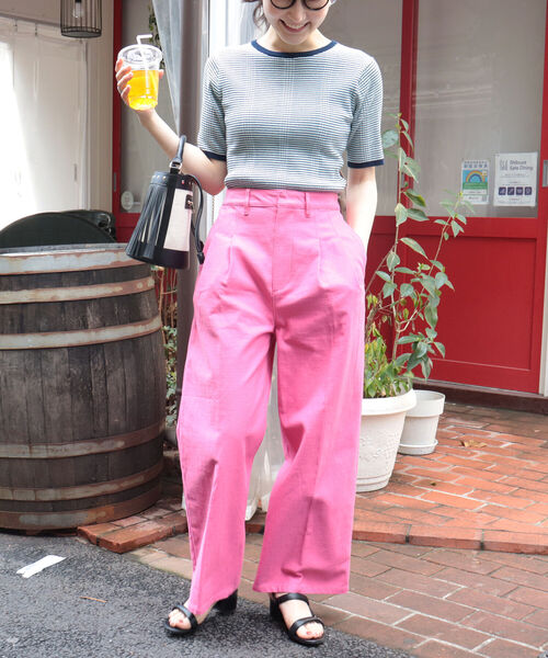 fredy repit（フレディレピ）の「タック入セミワイドパンツ（その他パンツ・レディース・ベージュ/オリーブ/ピンク・38/36）」の6枚目の写真