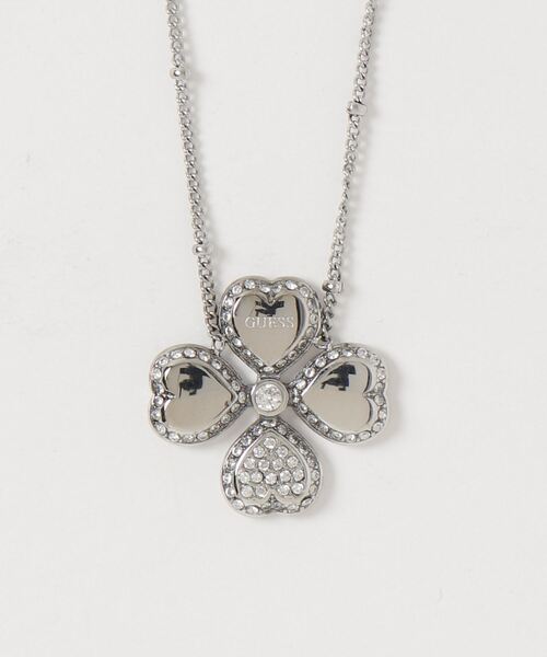 Guess（ゲス）の「FINE HEART Hearts & White Necklace（ネックレス・レディース・ゴールド/シルバー・ONE SIZE）」の4枚目の写真