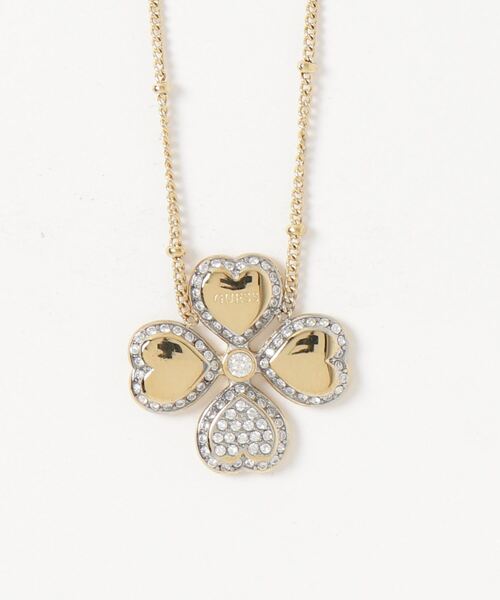 Guess（ゲス）の「FINE HEART Hearts & White Necklace（ネックレス・レディース・ゴールド/シルバー・ONE SIZE）」の5枚目の写真