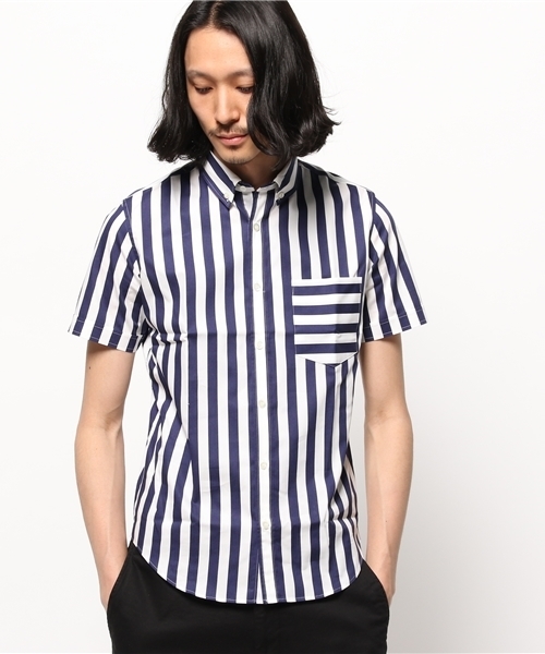 International Gallery BEAMS(インターナショナルギャラリービームス)の「N.HOOLYWOOD / WIDE ST B.D(シャツ/ブラウス・メンズ・ネイビー/ブラック・36/38)」の3枚目の写真