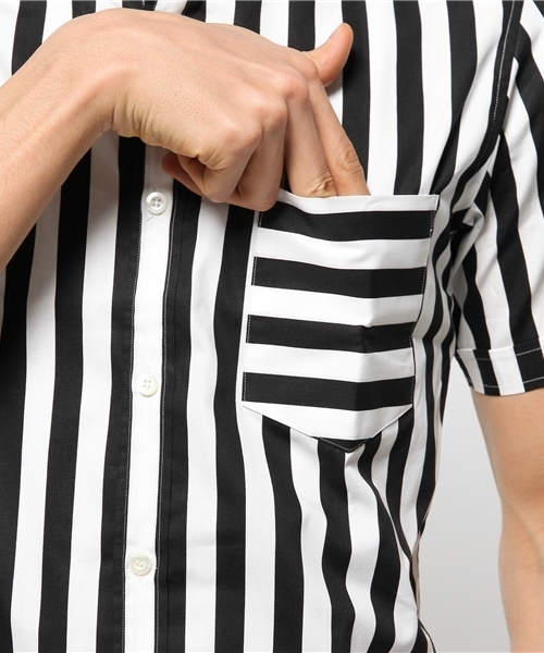 International Gallery BEAMS(インターナショナルギャラリービームス)の「N.HOOLYWOOD / WIDE ST B.D(シャツ/ブラウス・メンズ・ネイビー/ブラック・36/38)」の5枚目の写真