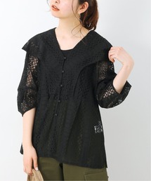B.C STOCK | レースビッグカラー ブラウス(シャツ/ブラウス)