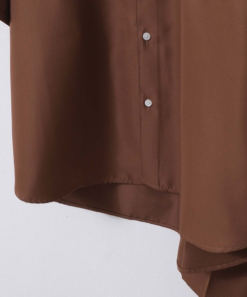 ZIP FIVE（ジップファイブ）の「【ZIP FIVE】【セットアップ　2点セット】リラックスオーバーシャツ＆テーパードスラックス（セットアップ・メンズ・ブラック/ベージュ/ブラウン/オフホワイト/ブルー/チャコール・MEDIUM/LARGE/X-LARGE）」の10枚目の写真