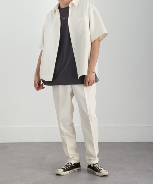 ZIP FIVE（ジップファイブ）の「【ZIP FIVE】【セットアップ　2点セット】リラックスオーバーシャツ＆テーパードスラックス（セットアップ・メンズ・ブラック/ベージュ/ブラウン/オフホワイト/ブルー/チャコール・MEDIUM/LARGE/X-LARGE）」の21枚目の写真