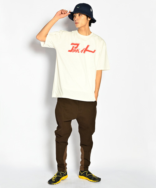 ALDIES(アールディーズ)の「Parttime Big T / パートタイムビッグT(Tシャツ/カットソー・メンズ・ネイビー/グリーン/ホワイト×ブラック/ホワイト×レッド・FREE)」の2枚目の写真