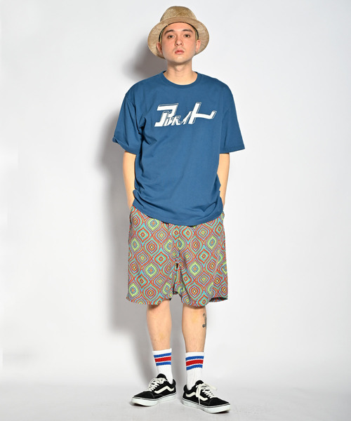 ALDIES(アールディーズ)の「Parttime Big T / パートタイムビッグT(Tシャツ/カットソー・メンズ・ネイビー/グリーン/ホワイト×ブラック/ホワイト×レッド・FREE)」の4枚目の写真